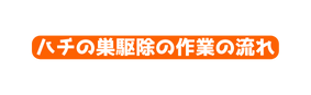 ハチの巣駆除の作業の流れ